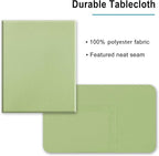 Hiasan Light Sage Tablecloth for Rectangle Tables - Waterproof Washable Polyester Fabric Table Cloth for Buffect Dining Birthday Party, 54 x 108 Inch
