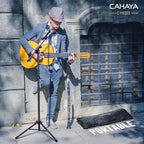 CAHAYA Dual-use Tripod Microphone Stand Boom Arm Floor Mic Stand Portable with Carrying Bag and 2 Mic Clips for Singing Performance Wedding Stage Meeting Live CY0311