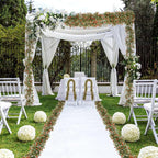 2 Pcs 5.8ft Artificial Baby Breath Flower Vines, Babys Breath Artificial Flowers Real Touch Faux Gypsophila Hanging Fake Baby's Breath Garlands for Wedding and Baby Shower Decor(Red-Orange