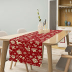 Christmas Table Runner,Seasonal Winter Deer Table Decoration Snowflake Table Cloth Kitchen Dining Table Decoration for Home Party Decor 13x70 Inch
