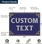 Custom Sign, Custom Street Sign, 11 Font Colors, 13 Font Styles, 4 Hole Options, 22 Sizes, 18x24 Inches, Rust Free DiBound, Fade Resistant, Made in USA by My Sign Center (Fauxsaic 1)