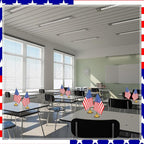 24 Pcs American Desk Flag Set Small USA Flags for Table with 13" Black Pole, Gold Base and Spear Top, American Flag for Home Office Party Festival Celebrations Decor