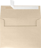 LUXPaper A7 Invitation Envelopes | Peel & Press | 5 1/4" x 7 1/4" | Taupe Metallic | 80lb. Text | 250 Qty