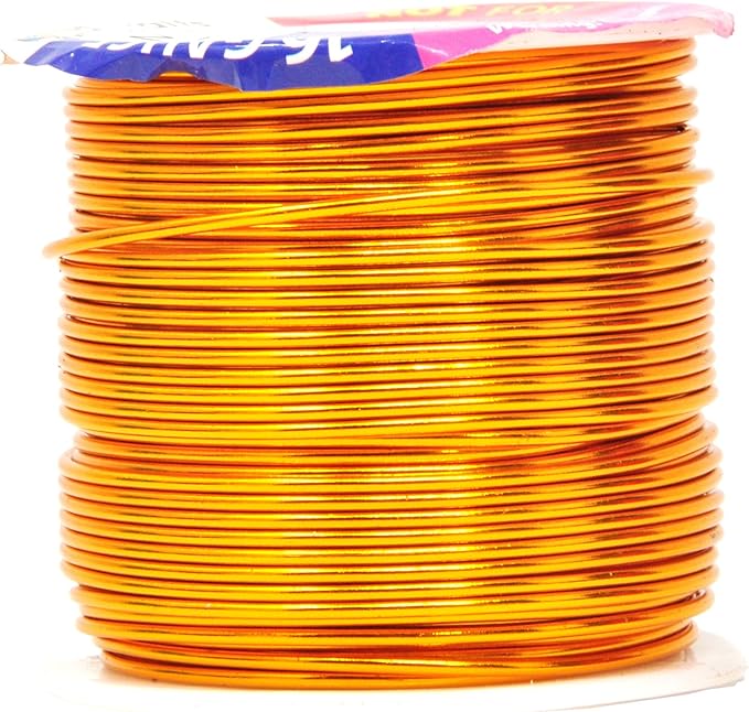 Mandala Crafts 16 Gauge Anodized Aluminum Craft Wire for Jewelry Making – 390 FT Colored Flexible Silver Black Gold Purple Red Kelly Green Wire - Bendable for Bonsai Armature Crafting Sculpting