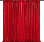 JYFLZQ Red Sequin Backdrop Curtains 6ft x 8ft 1 Panel Glitter Photo Booth Backdrops Sparkly Photography Background Drapes for Parties Wedding Bridal Showers