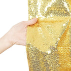 Poise3EHome 10Ft x 10Ft Gold Sequin Backdrop Curtain, Glitter Thick Not See Through Satin Background Drapes, Sparkly Opaque Photography Curtain Backdrop for Wedding Party Decor