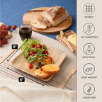 Luxe Designs Palm Leaf Plate - Eco-Friendly Disposable Dinnerware - Heavy-Duty Compostable & Biodegradable - Microwave & Oven Safe - 8" Set of 50