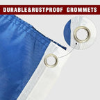 Just Married Flag Banner Outdoor Indoor Decoration Flag 3x5 FT Double Stitched Polyester with Brass Grommets (Blue)