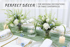 12Pcs Glass Cylinder Vase for Centerpieces 5 Inch Clear Flower Vases Bulk, Glass Hurricane Candle Holder Small Floral Vases for Table, Floating Candle Vase for Wedding Home Décor