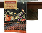 Maison d' Hermine Table Runner 100% Cotton Double Layer Table Runners 108 inches Long for Thanksgiving Christmas Decorations Home Kitchen Dining Wedding (Pumpkin Garden - Dark Green, 14.5" x 108")