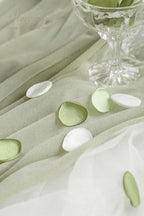 Floroom 300pcs Rose Petals Sage Green Elf Green Faux Silk Flower Petals for Wedding Flower Girl Basket Aisle Scatter Dinner Table Centerpieces Party Confetti Bridal Shower Romantic Night Decoration