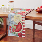 Tache 13x54 Fruity Drinks Table Runner, Colorful Watermelon Lemonade Decorative Spring Summer Woven Tapestry Dresser Coffee Kitchen Dining