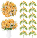12 Packs Peonies Artificial Flowers,Silk Artificial Peonies Flowers Fake Peony Faux Floral Arrangements Bouquet for Centerpiece Table Wedding Party Home Decor Fall