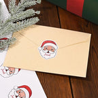 CALLIE Personalized Christmas Stickers with Custom Name, Waterproof Custom Christmas Name Tags Stickers, Peel and Stick Christmas Gift Tags (Cute Santa Claus)
