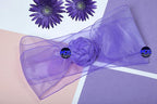MDS Pack of 150 PCS Organza Chair Sashes Wider Dining Chair Bows Ribbon Tie Back for Wedding Party Birthday Bridal Shower Reception Event Banquet Home Chair Cover Decoration - Lavender