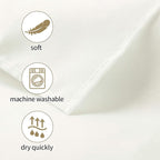 Ascoza 2pack 52x52 Inch Ivory Square in Polyester Fabric Tablecloth for Wedding,Banquet,Restaurant and Parties