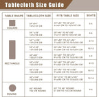 Fitable Faux Linen White Tablecloths for 8 Foot Rectangle Tables - 60 x 120 Inch - 6 Pack Fabric Textured Folding Table Clothes Faux Burlap Table Covers for Wedding, Party, Banquet, Birthday