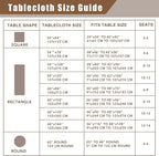 Fitable Faux Linen White Tablecloths for 6 Foot Rectangle Tables - 60 x 102 Inch - 6 Pack Fabric Textured Folding Table Clothes Faux Burlap Table Covers for Wedding, Party, Banquet, Birthday