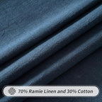 MIULEE Linen Cotton Blend Tablecloth Rectangle, Luxury Waterproof Stain Resistant Durable Farmhouse Oblong Table Cloth for Dining Party Christmas Weddings Birthday, 52 x 84 inch, Navy Blue