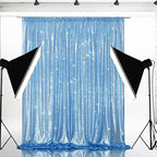 Eternal Beauty Baby Blue Sequin Backdrop, 6x6 Ft Glitter Background Curtains for Shimmer Photography Party Wedding Birthday Back Drop Decor