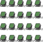 Rechargeable Par Can Lights, 72W RGB 5200mAh Uplights Battery Powered Stage Light, Wireless DJ Lights Sound Activated with Remote & DMX Control for Festivals, Weddings, Bars, Churches, DJ (20 Packs)