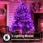 12 Pack Fairy Lights Battery Operated - 7ft 20 Led Twinkle Lights 3 Modes, Bulk Mini String Lights Waterproof for Halloween Holiday Mason Jars DIY Party Decoration Christmas-Purple