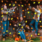 MARFOREVER Fall Felt Pumpkin Confetti, 500Pcs Thanksgiving Pumpkins Confetti Decorations Orange Yellow Autumn Table Scatter Centerpiece for Autumn Thanksgiving Day Party Accessories Supplies