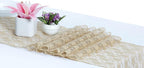 MDS Pack of 20 Wedding 12 x 108 inches Lace Table Runner for Wedding, Decorations for Birthday Parties, Banquets, Graduations, Engagements, and Runners fit Rectangle, Round Table- Champagne Gold