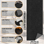 Ottomanson 2'7" x 9'10" Hallway Runner with Scraper Pile - Extra Durable Non-Slip Rug Mat for Indoor & Outdoor Use - Ideal for Kitchen, Entryway & Garage - High-Traffic Carpet, Black