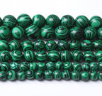 Turquoise Stone Beads Gemstone Round Crystal Energy Jade Beads Stone Beads for Jewelry Making DIY Bracelet Necklace Jewelry Making 1 Strand 15.5inch 35PCS 10MM
