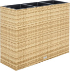 SAFAVIEH Outdoor Collection Rita Natural Woven Rectangular Flower Rack
