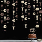 Champagne Gold Brown 40th Birthday Decorations Espresso Martini Garland Streamer Banner Decor for Womens A Tini Bit Older Martini Birthday Cheers to 40 Years Happy 40th Anniversary Bar Party Supplies