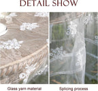 patdrea Designer White Lace Elegant Tablecloth for Square Tables,Vintage Tulle French Romantic Knitted Embroidered Overlay Tablecloths Decor for Kitchen Wedding Banquet,63"*63"