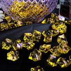 Babenest Acrylic Crushed Ice Rocks, 150 PCS Fake Crystals Plastic Ice Cubes Diamonds Gems for Vase Fillers, Home Decoration, Table Scatter, Event, Wedding, Arts & Crafts (Gold)