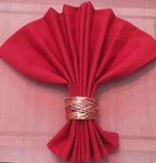Handmade Round Mesh Napkin Rings Holder for Dinning Table Parties Everyday, Set of 12