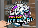 Window Clear Decal Design - Full Color ║ Your Logo or Design We Print Clear Permanent Sticker or Static Cling ║ Waterproof on Windows Storefront ║ Made in The USA ║ Customized Logo