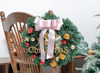 White Satin Wired Ribbon 1-1/2 Inch Double-Faced Glitter Sliver Ribbons for Wreath, Christmas Tree Decoration, Gift Wrapping, Home Decor 10 Yards