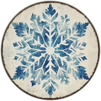 Round Christmas Metal Tin Sign Vintage Snowflake Signs Winter Christmas Sign Retro Wall Decor Tin Sign Funny Decorations for Home Cafes Office Store Pubs Tin Sign 8 * 8 in