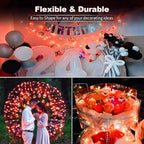 20 Pack LED Fairy Lights Battery Operated,3 Features Blinking Slowly Blinking & just on 7FT 20 LED Waterproof Mini Twinkle String Lights for Wedding Party Christmas Decorations,red