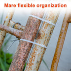 26 Inch White Long Zip Ties,60 LBS Tensile Strength Heavy Duty Large Cable Wire Ties With Self-Locking Adjustable More Durable Nylon Tie Wraps for Indoor Outdoor（100 Pack）