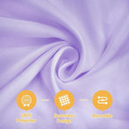 BRILLMAX 8 Pack Lavender Tablecloths for 6 Foot Rectangle Tables 60 x 102 Inch - 6ft Rectangular Bulk Linen Polyester Fabric Washable Cloth Cover for Wedding Reception Banquet Birthday Party