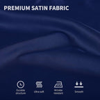 Aneco 16 Pack Square Satin Napkin Bright Silk Table Napkin Soft Smooth Fabric Table Napkin for Wedding Banquet Party Decoration, Navy Blue, 20 x 20 Inch