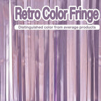 ParyWoo Light Purple Streamers 2pcs Tinsel Backdrop 8.2FT Metallic Lavender Foil Fringe Streamer Curtains Photo Booth Backdrop for Halloween Baby Shower Bachelorette Wedding Party Decorations