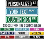 Personalized Street Signs Customized Street Sign - Made In USA - Signs For Bedroom Indoor/Outdoor Signs Decorative Gifts For Men Yard Signs 104180013001