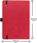 Dingbats* Wildlife Plain Journal Notebook A5 - Vegan Leather Hardcover - Ideal for Work, Travel, Writing - with Pocket, Elastic Closure & Bookmark