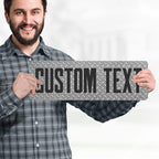 Custom Sign, Custom Street Sign, 11 Font Colors, 13 Font Styles, 4 Hole Options, 22 Sizes, 6x18 Inches, Rust Free DiBound, Fade Resistant, Made in USA by My Sign Center (Diamond Metal)