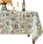 patdrea Designer French Green Small Square Table Cloth,Vintage Italian Floral Country Linen Tablecloth,Wrinkle Free Decor Cover for Kitchen,Dining,Christmas,Party,Thanksgiving,55"x55"-Tree Life