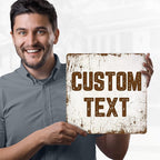 Custom Sign, Custom Street Sign, 11 Font Colors, 13 Font Styles, 4 Hole Options, 22 Sizes, 12x12 Inches, Rust Free DiBound, Fade Resistant, Made in USA by My Sign Center (Rustic)