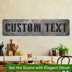 Custom Sign, Custom Street Sign, 11 Font Colors, 13 Font Styles, 4 Hole Options, 22 Sizes, 12x48 Inches, Rust Free DiBound, Fade Resistant, Made in USA by My Sign Center (Grunge Metal)