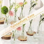 Mini Bud Vases As Wedding Centerpieces for Tables,Clear Bud Vases for Flowers,Small Flower Vases Suitable for Birthday Party,Anniversary,Wedding Reception,Baby Shower (Clear, 24PCS)